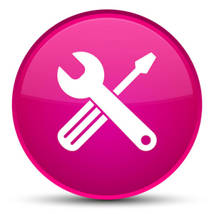 工具图标特殊粉红色圆形按钮