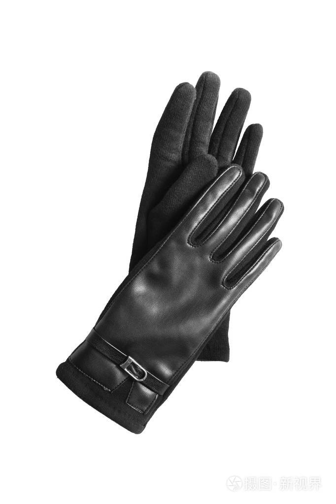 孤立的黑色手套照片-正版商用图片037qbx-摄图新视界