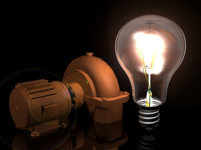 3D灯泡和发电机