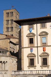 阿雷佐意大利托斯卡纳的中世纪建筑