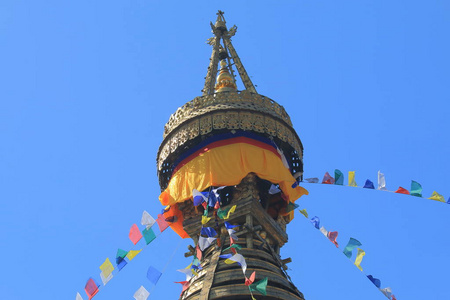 尼泊尔加德满都 Swayambhunath 佛塔的历史建筑