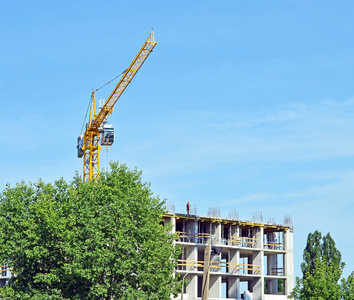 起重机和高层建筑工地