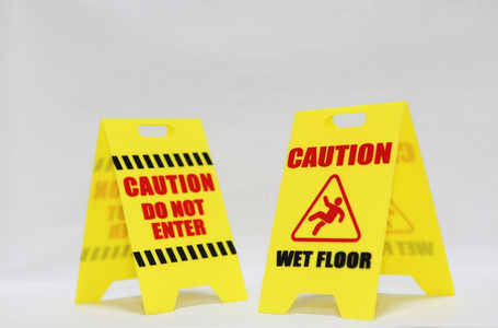 警告请勿进入和湿地板标牌图片