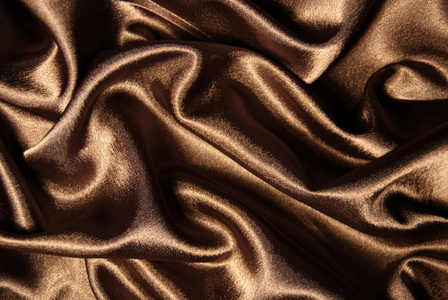波状棕色丝绸