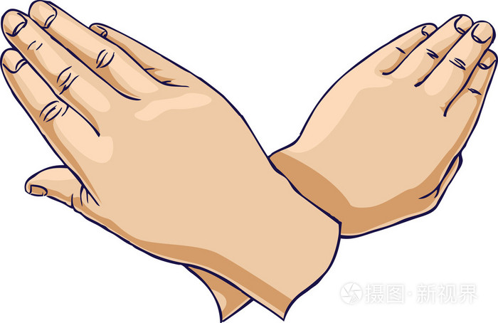 双手交叉插画-正版商用图片038k3h-摄图新视界