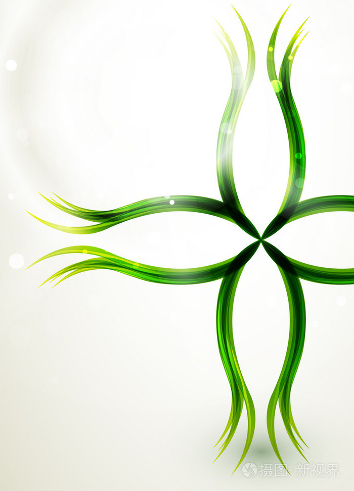 矢量抽象草曲线