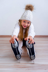 溜冰鞋的女孩