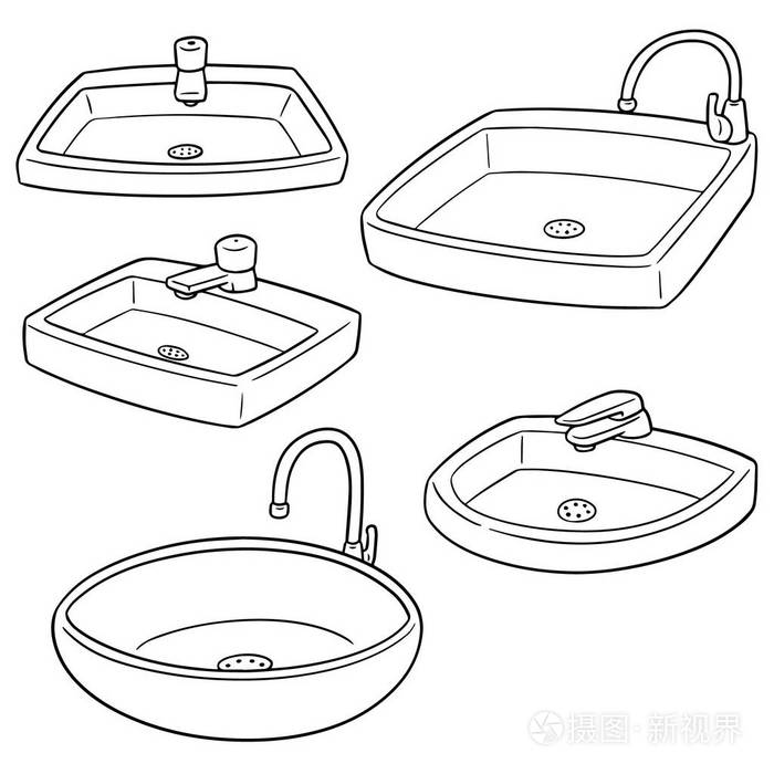 向量集的水槽插画-正版商用图片0399zz-摄图新视界