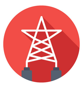 供电塔电塔矢量图标照片