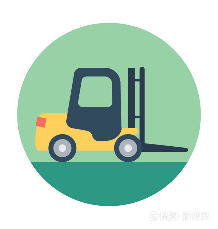 叉车平面矢量图标
