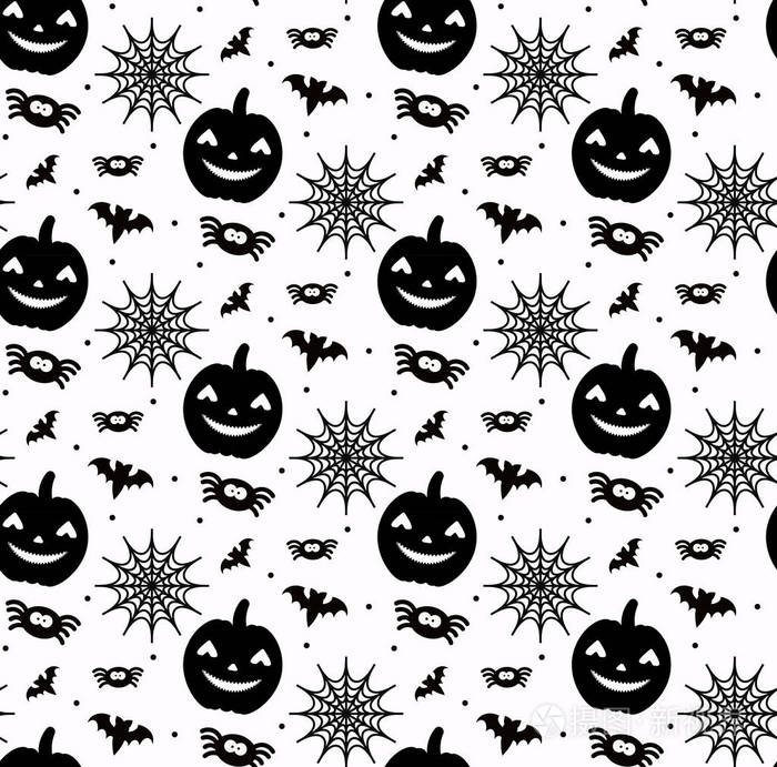 无缝的万圣节图案