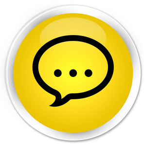 对话图标高级黄色圆形按钮