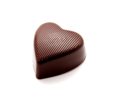 巧克力糖果甜食孤立在一张白纸