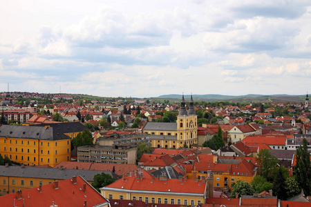 教堂和建筑 Eger 匈牙利城市景观