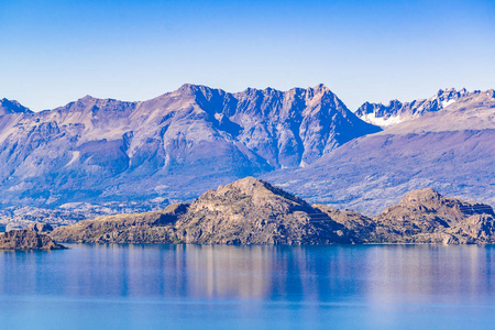 湖和山风景, 巴塔哥尼亚, 智利