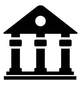 银行标志符号矢量图标图片
