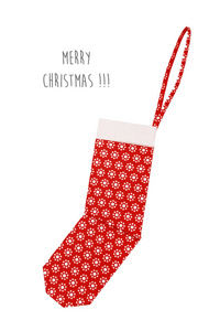 折纸红色圣诞袜
