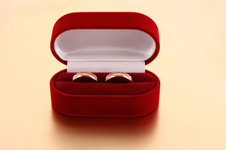红盒子里的结婚戒指