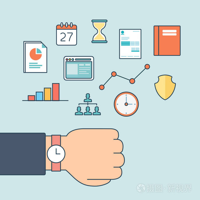 技术和时间管理概念