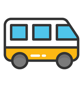公交车矢量图标图片