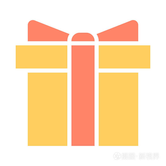礼品盒像素完美矢量剪影图标48x48.简单最小象形