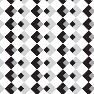 模式内镶有小菱形形状的黑色银色菱形