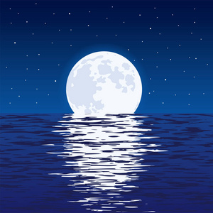 月光大海图片-月光大海素材-月光大海插画-摄图新视界