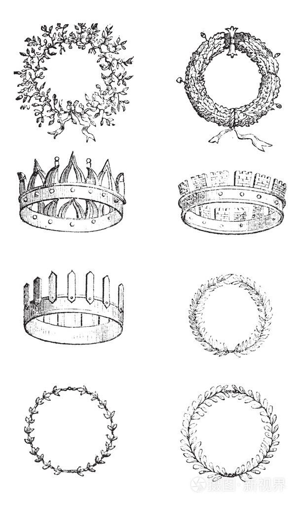 罗马皇冠古董雕刻