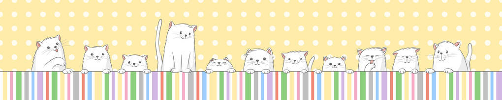 横幅与一些白切猫照片