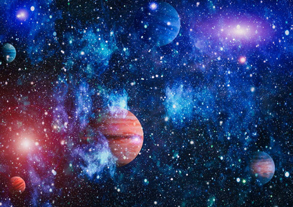 外太空中的行星,恒星和星系展示了太空探索的美丽.