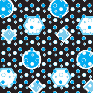 蓝色空心圆菱形多边形形状小, 尺寸大模式照片