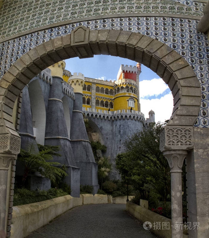 辛特拉宫殿美丽的城堡在葡萄牙