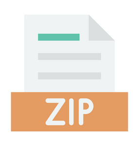 Zip 文件矢量图标