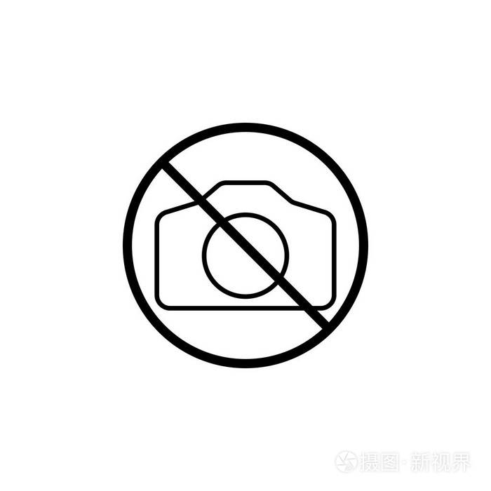 没有相机线图标, 禁止标志, 禁止