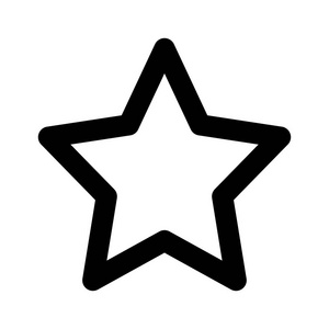 星号粗线矢量图标照片