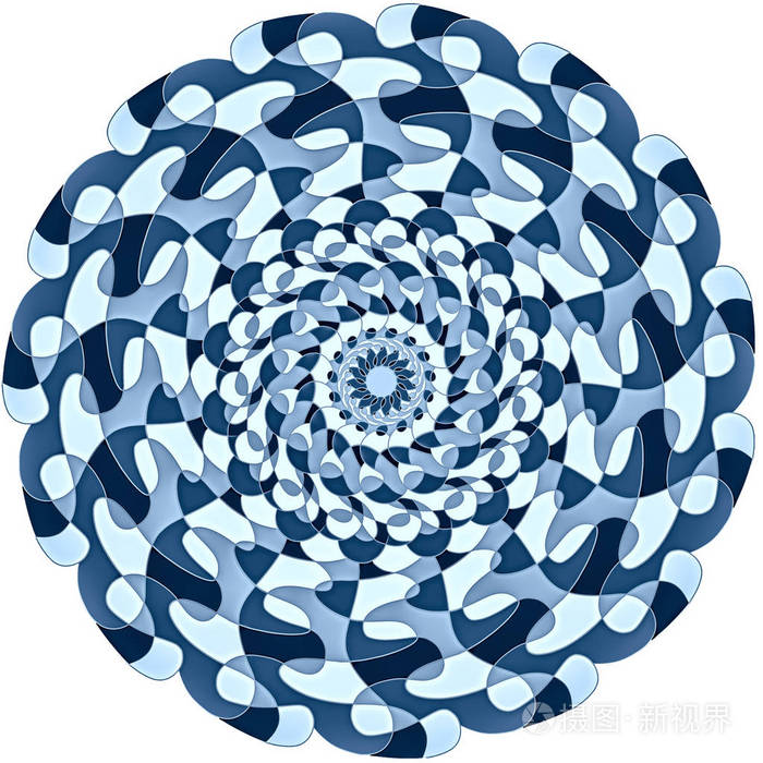 圆形彩色图案与交叉口