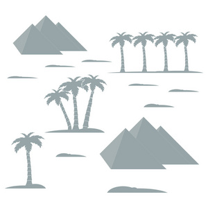 好图片显示爱旅行 金字塔和棕榈树