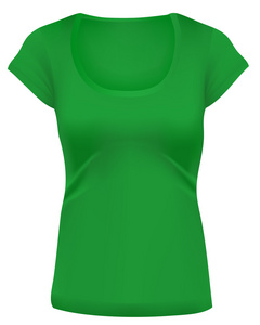 女人绿色 t 恤模板