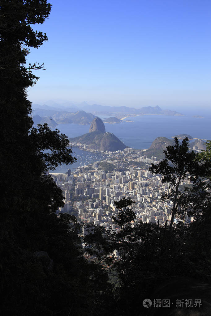 巴西的主要旅游胜地里约热内卢的空中风景观