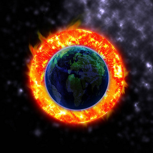 太阳撞击了 Nasa 提供的这个图像的行星元素