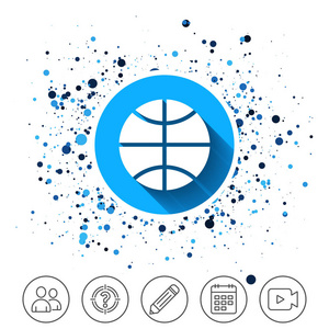 篮球标志图标。体育符号