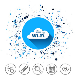 免费 wifi 的标志。Wifi 符号