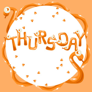 星期四字体图片