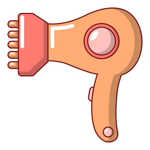 吹风机图标, 卡通风格照片