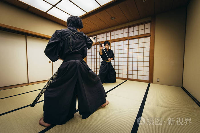 日本传统道场的武士训练