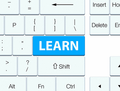 学习青色蓝色键盘按钮