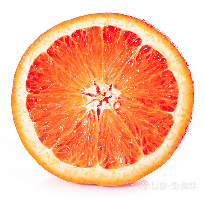 孤立在白色背景上的橙色特写