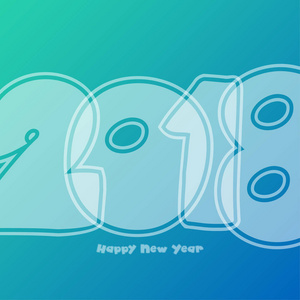 2018新年贺卡设计模板与现代文本
