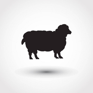 羊的剪影 web 图标