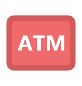 Atm 机粗体矢量图标